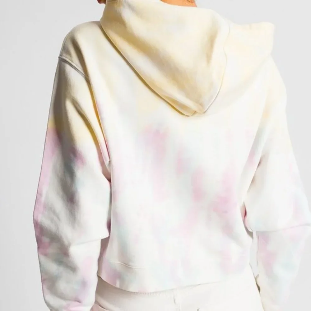 NWT All Saints Pippa Yellow/Lilac Tie Dye Hoody - Picture 2 of 9
